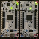 Fig 10. Example finished - controller (left) & target (right) boards