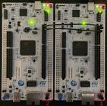 Fig 14. Example finished - controller (left) & target (right) boards