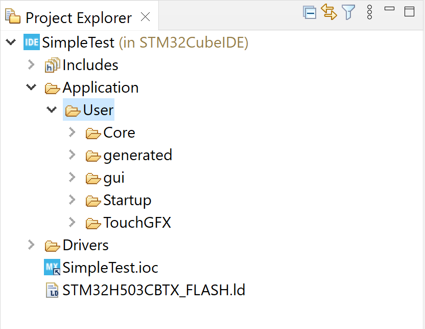 TouchGFX project directory