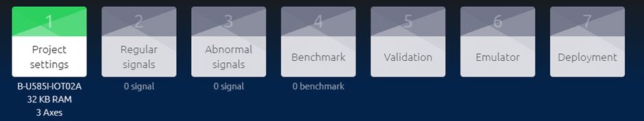 Figure 8 - NanoEdge Project Steps