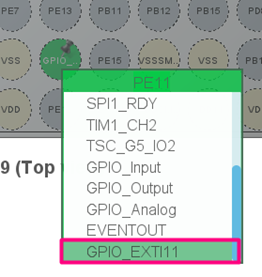 Figure 33 - EXTI's pin selection