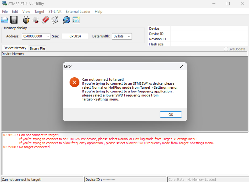 st utility message no target found.png