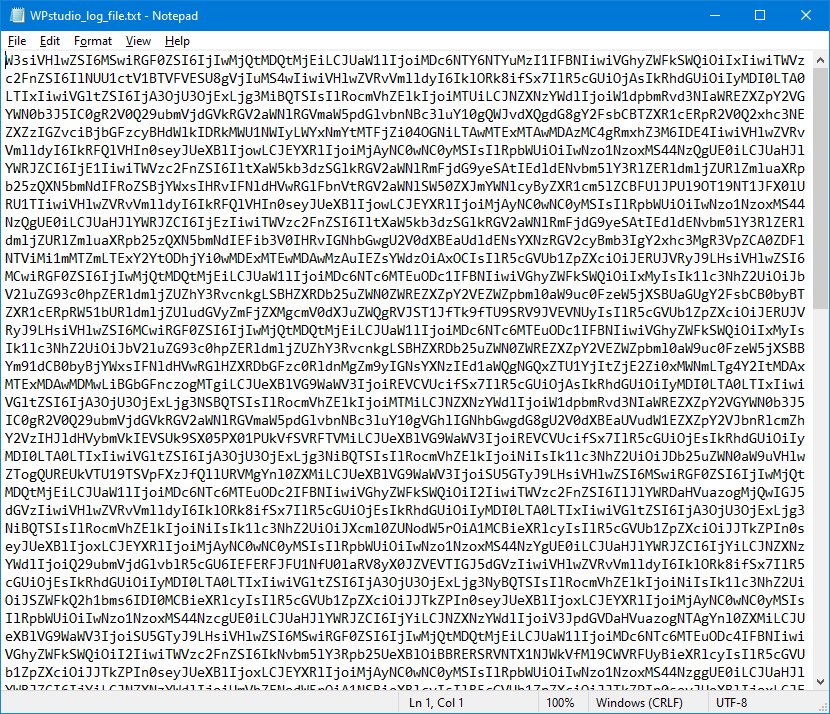 log file is unreadable