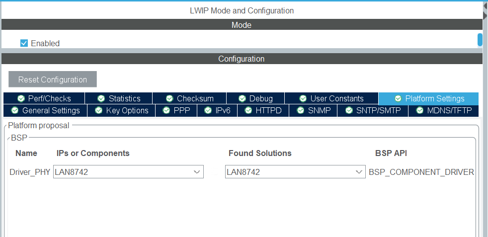LWIP Configuration - 2