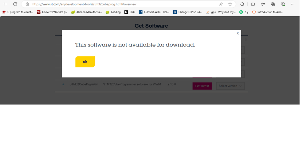 STM32cube prog not being downloaded.png