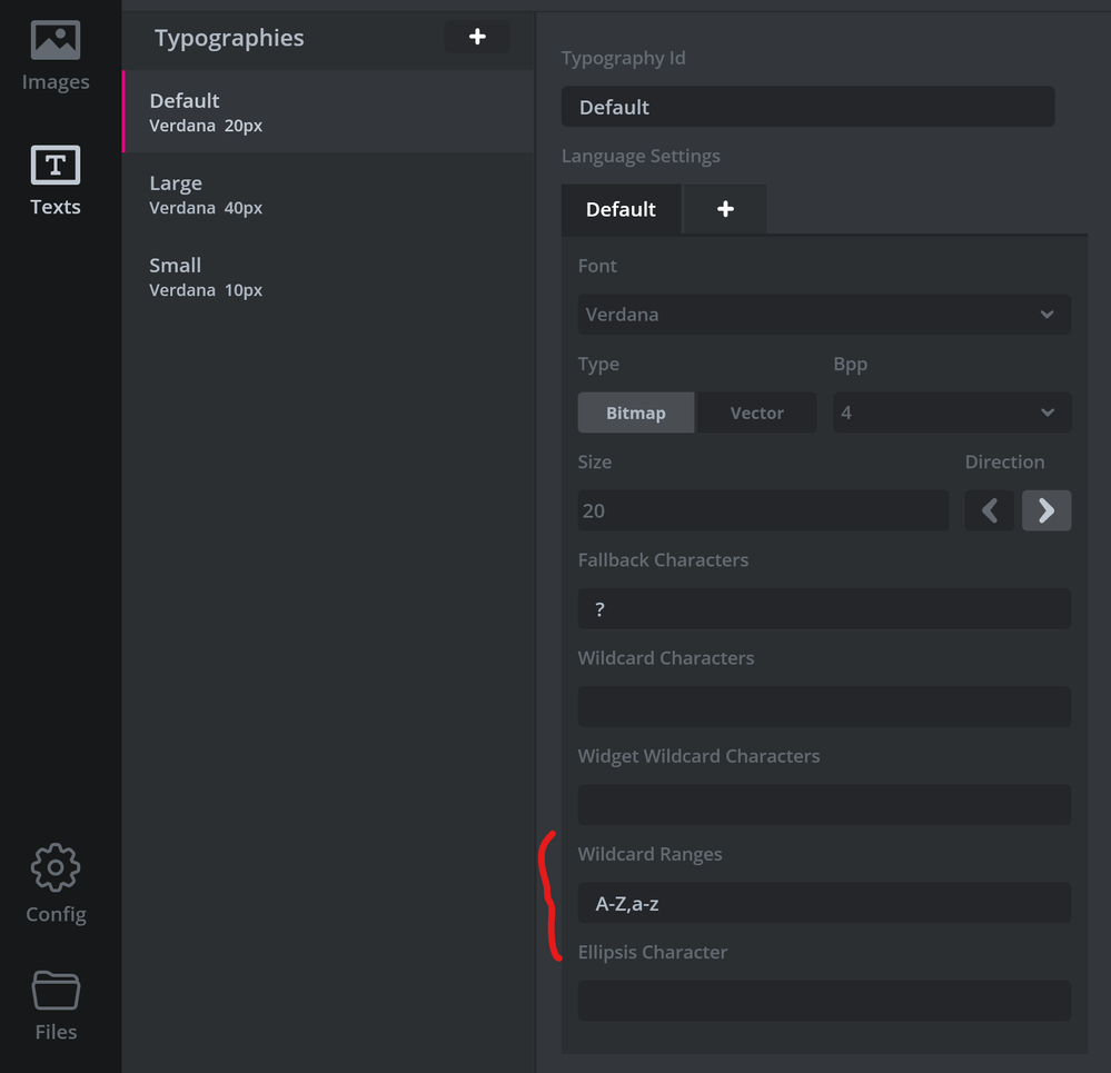 Setting Wildcard ranges