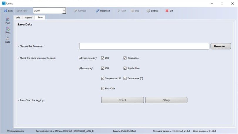 Figure 9: [Save] tab.