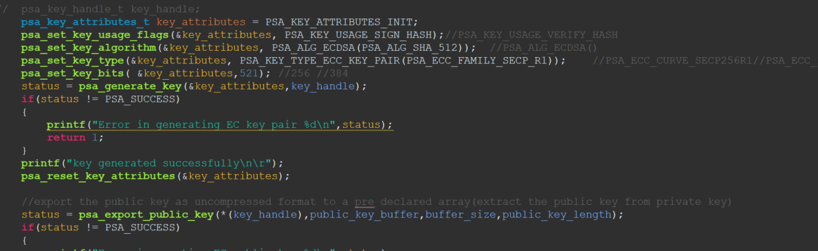 STM32U5 TFM mbedCrypto ECDSA(PSA API) - STMicroelectronics Community