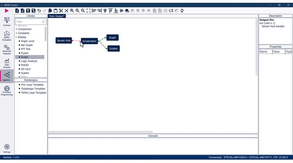 Figure 13: MEMS-Studio - AlgoBuilder section