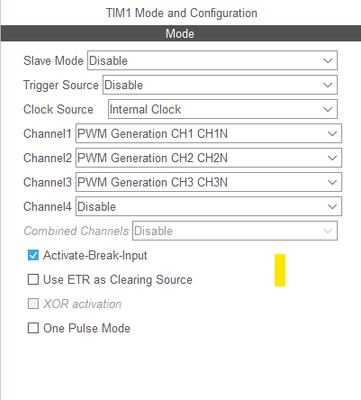 TIM1 Channel Modes