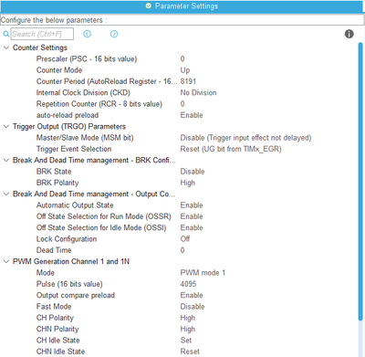 TIM1 Parameters