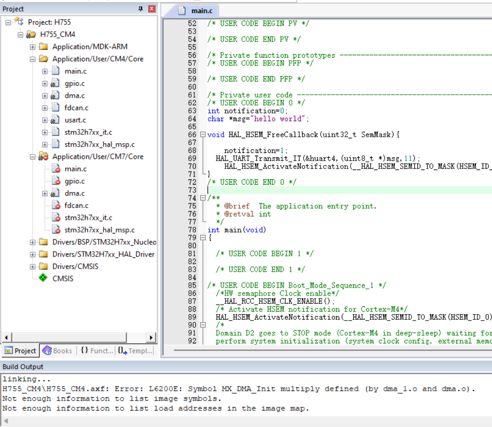 Solved: Keil project compilation error in NUCLEO-H755ZI-Q ...