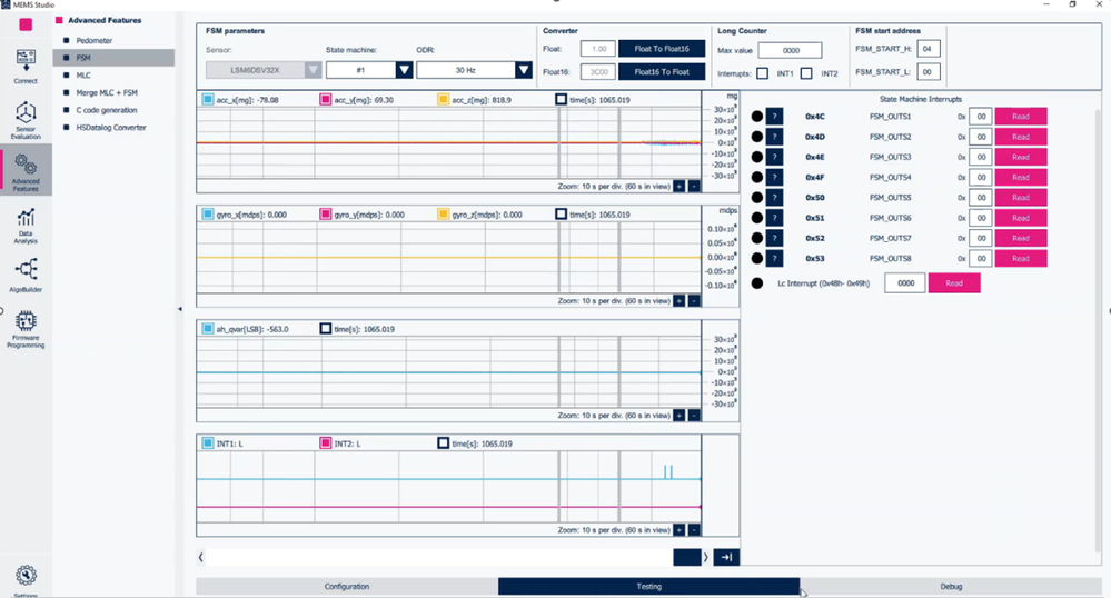 Figure 5: FSM - Testing tab
