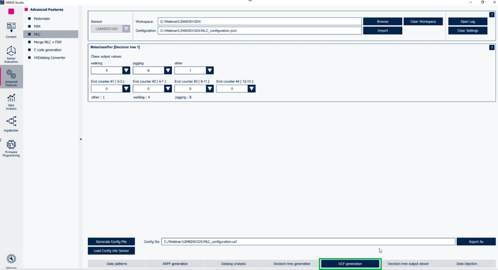 Figure 10: MLC - UCF generation