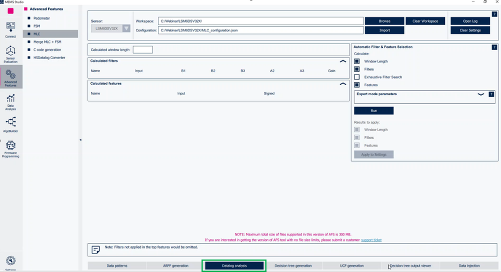 Figure 11: MLC - Datalog analysis