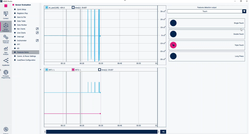 Figure 15: Sensor Evaluation - Features Demo