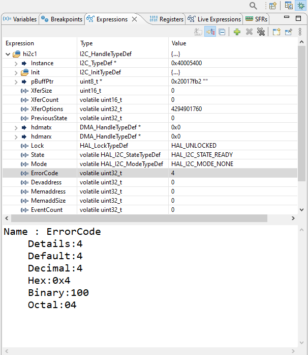 Error during debugging, HAL return