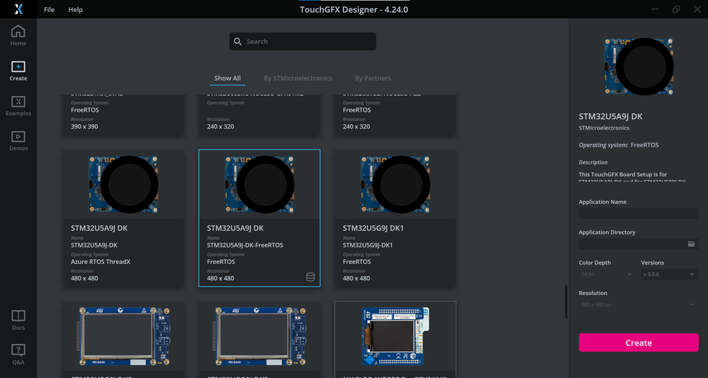 STM32U5A9J DK board setup