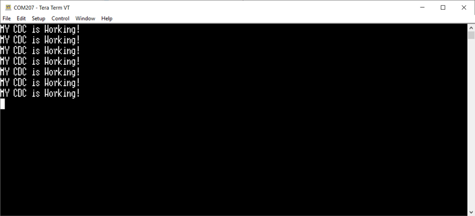 Figure 15. Demo working - Tera Term