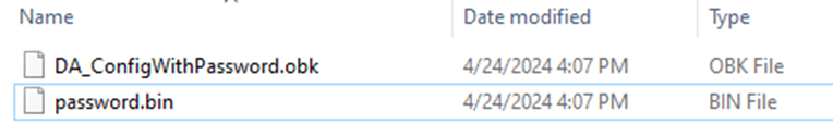 Figure 6. Files generated by the STM32 Trusted Package Creator