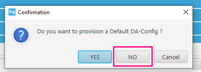 Figure 8. Default configuration - STM32CubeProgrammer