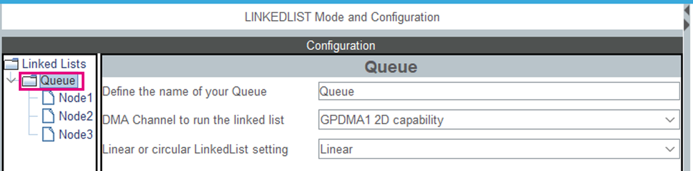 Queue configuration