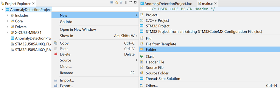 Figure 15 - Create a New Folder