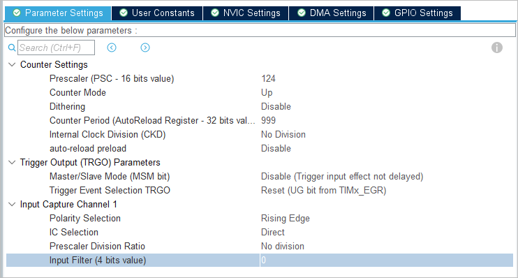 TIM2 configuration