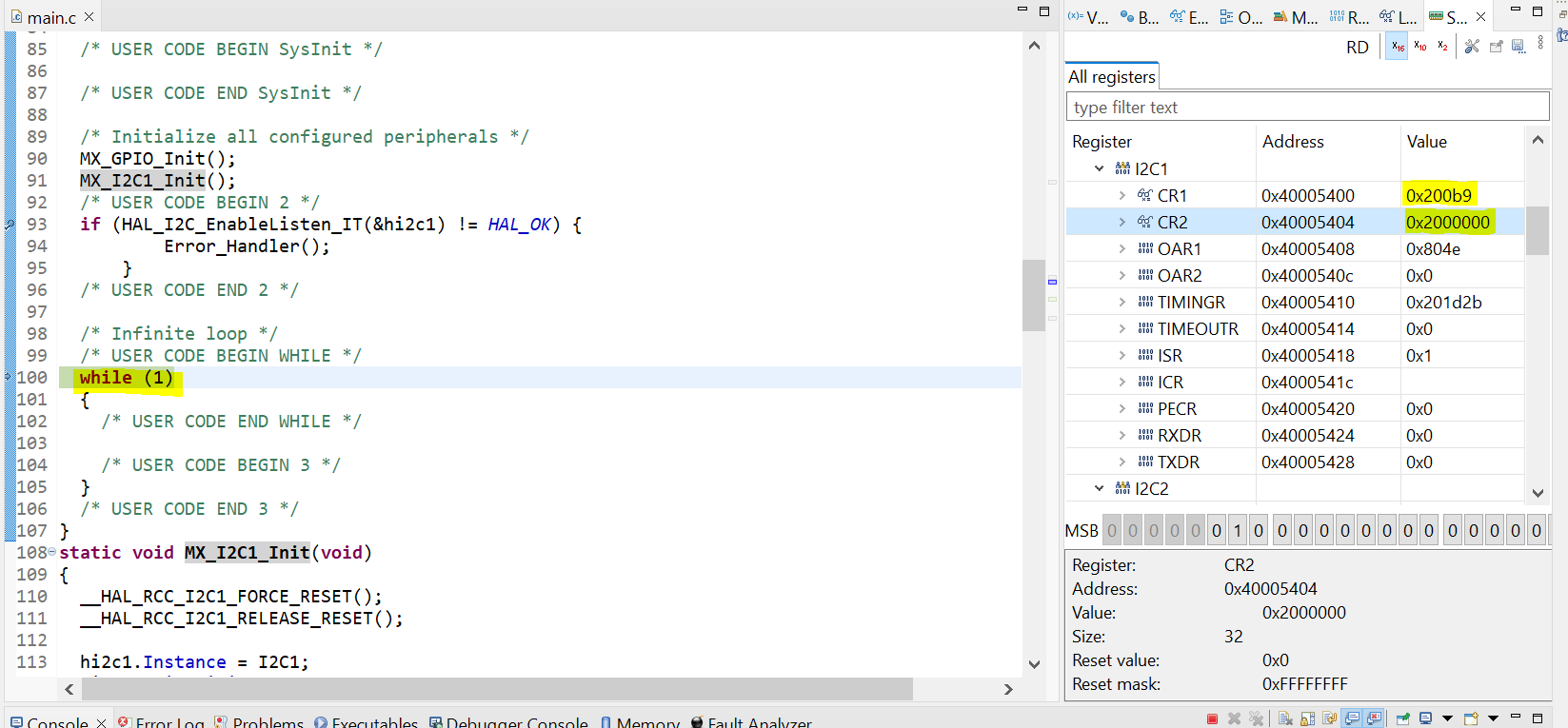 how to configure STM32f030f4p6 I2C as a slave to ...