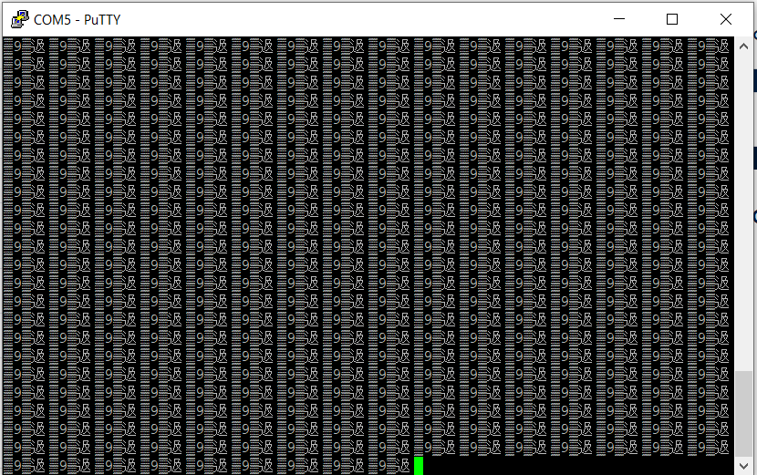 PUTTY serial output from ST