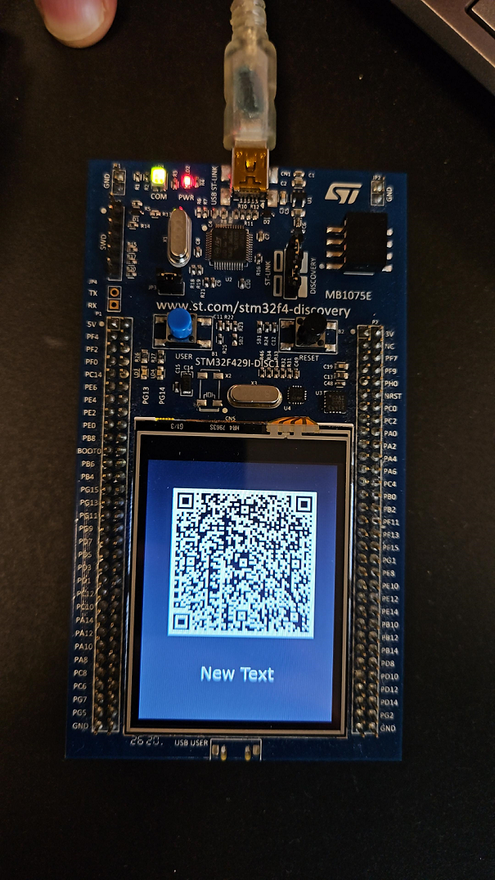 Project running on STM32F429I-Disco