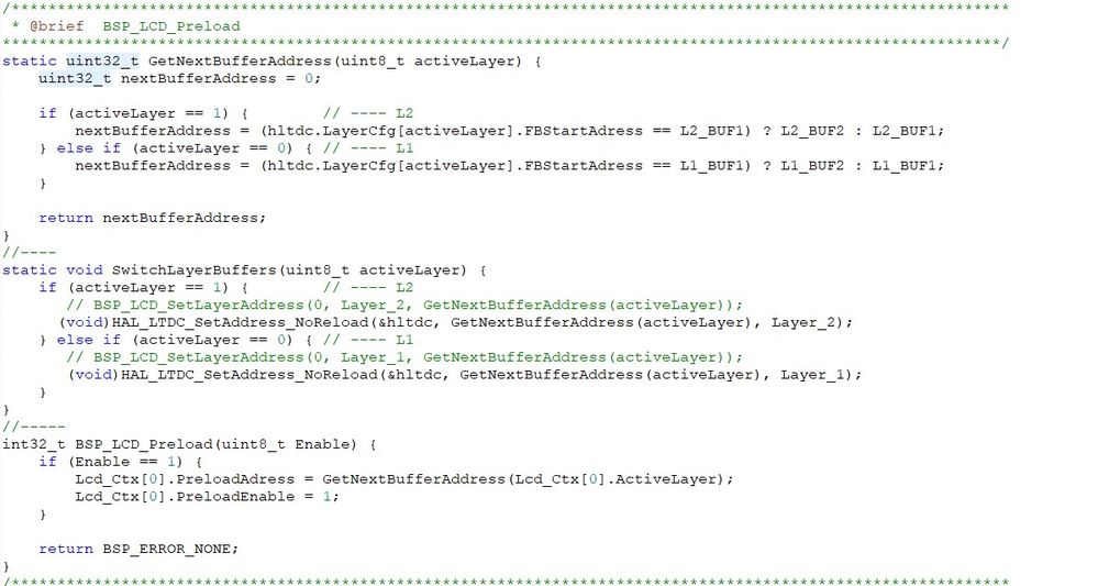 Buffer switching functions