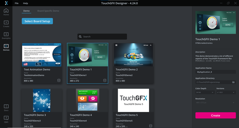 TouchGFX Demo 1