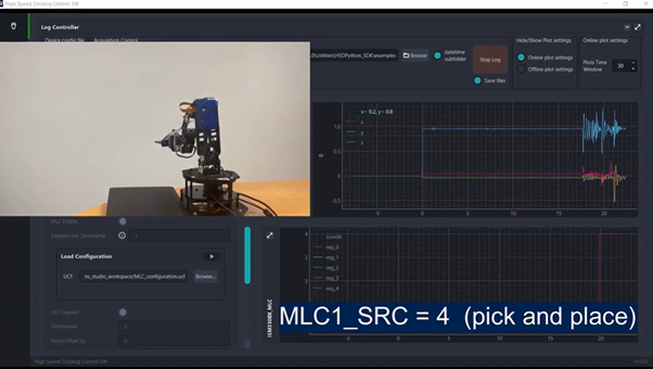 Figure 10: We can see the result at 4 when there is pick and place movement: this is the pick and place class