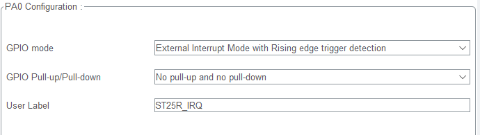 Solved: configuration of ST25R100 chip with STM32C031C6T6 ...