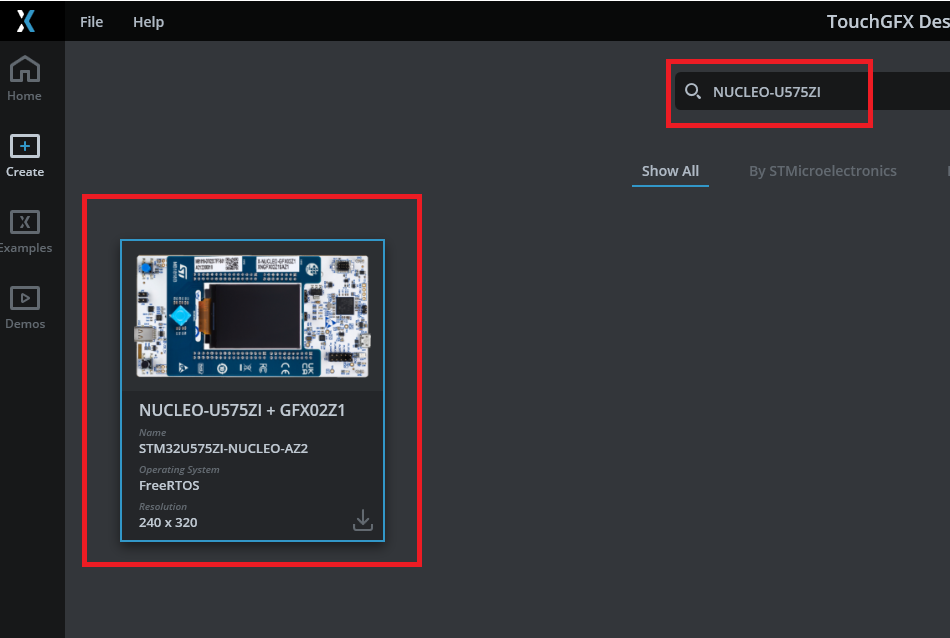 Solved: TouchGFX with NUCLEO-U575ZI- and RVA35HI