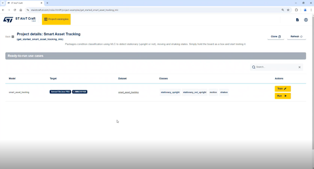 Figure 5: Project details: Smart Asset Tracking project