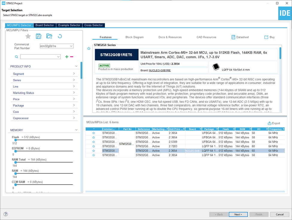 Fig. 6 - STM32 Project creation