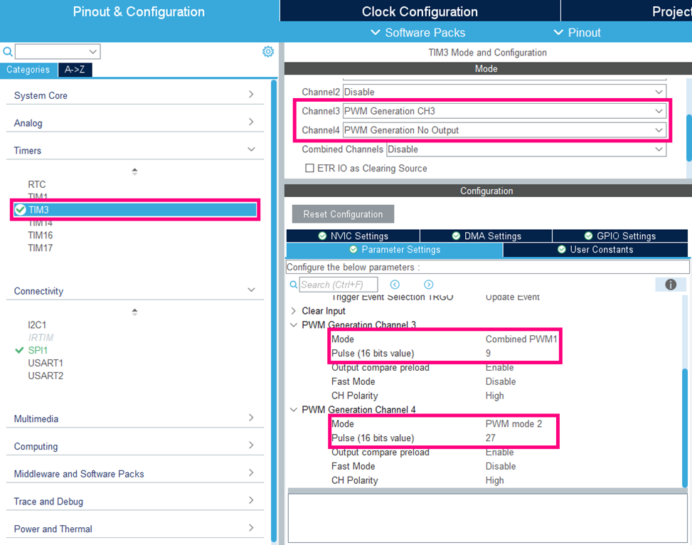 Fig. 12 - Reconfiguring the timer - STM32CubeIDE