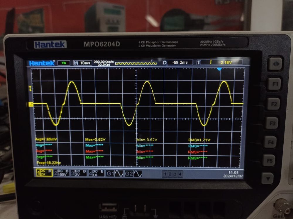 and the shape of the signal is as follows: