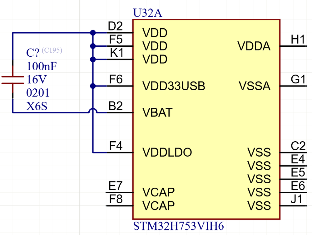 Solved: How To Connect VBAT On STM32H7 When Not Using A Ba ...